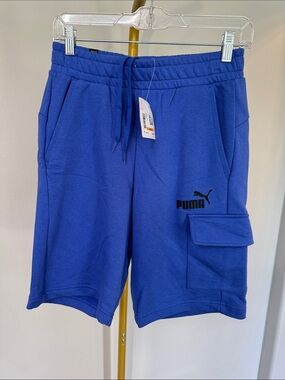 Puma Cobalt Blue Athletic Cargo Shorts NWT S